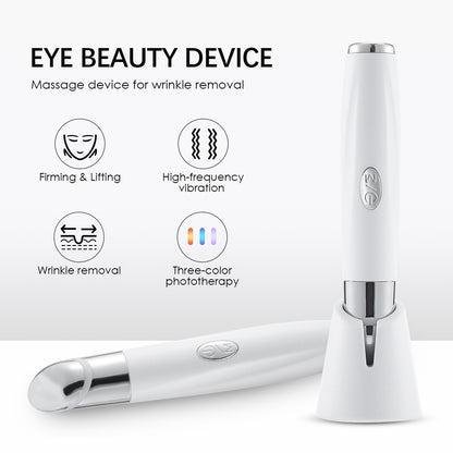 Rechargeable Eye Care Pen with Sterilizing Base - 3-Color Phototherapy Heat & Vibration