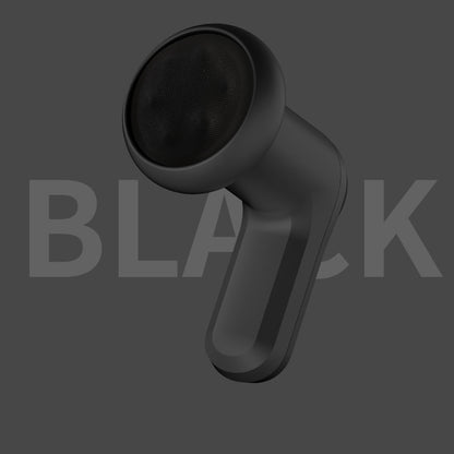 Black Handheld Electric Vibration Massager - 6 Speeds, 5 Heads for Full Body Relief