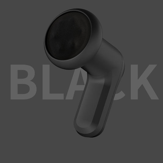 Black Handheld Electric Vibration Massager - 6 Speeds, 5 Heads for Full Body Relief