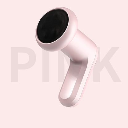Pink Handheld Electric Vibration Massager - 6 Speeds, 5 Heads for Full Body Relief