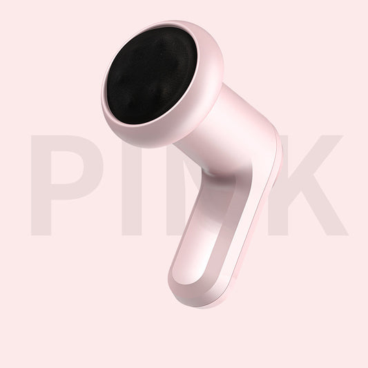 Pink Handheld Electric Vibration Massager - 6 Speeds, 5 Heads for Full Body Relief