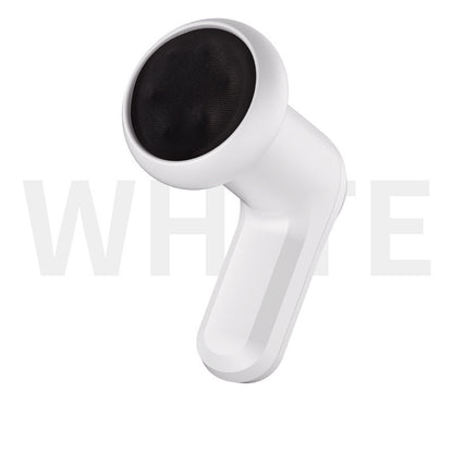 White Handheld Electric Vibration Massager - 6 Speeds, 5 Heads for Full Body Relief