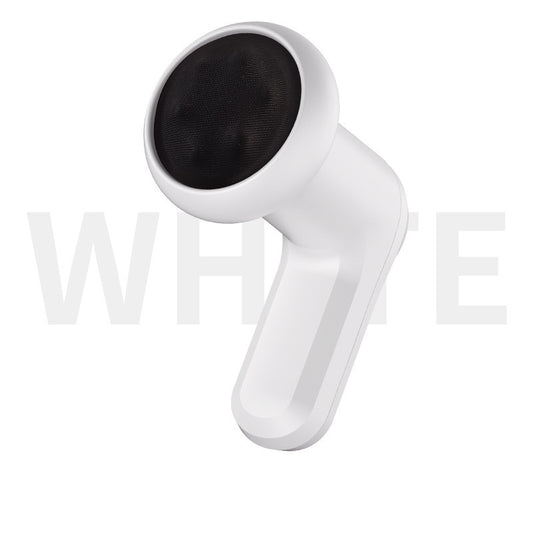 White Handheld Electric Vibration Massager - 6 Speeds, 5 Heads for Full Body Relief