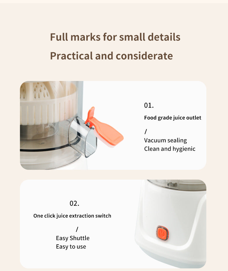 Gray Electric Citrus Juicer Press - Portable, Large Caliber, One-Click Operation(3.7v 1500 mAh battery)