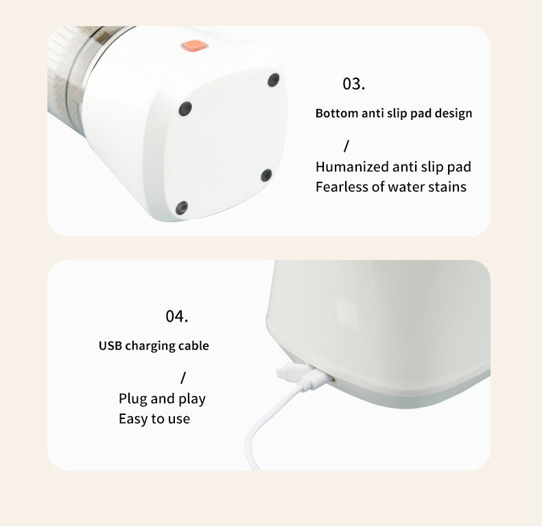 Gray Electric Citrus Juicer Press - Portable, Large Caliber, One-Click Operation(3.7v 1500 mAh battery)