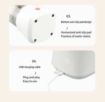 Gray Electric Citrus Juicer Press - Portable, Large Caliber, One-Click Operation(3.7v 1500 mAh battery)