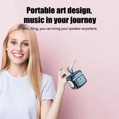 Orange And Black T&G Portable Cube Bluetooth Speaker - RGB Lights, FM Radio, Multi-Input Sound System