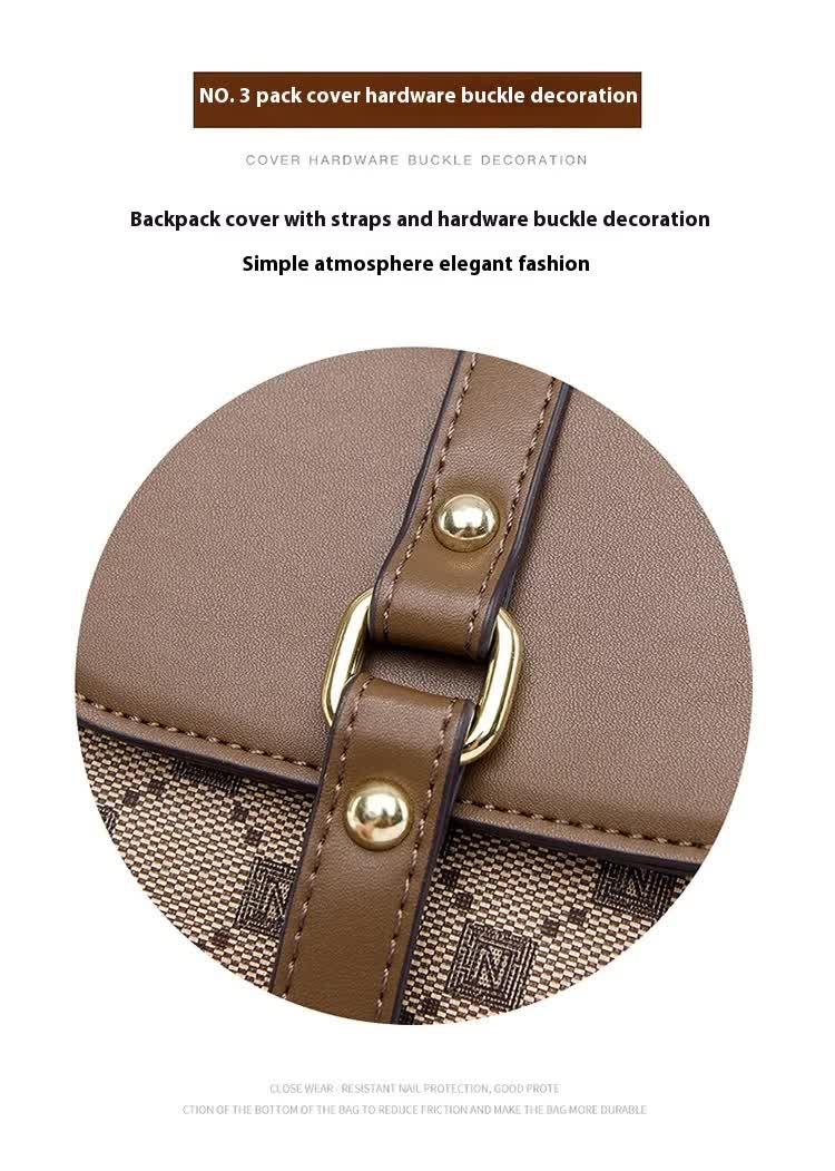 Brown Chic Checkered Mini Crossbody Phone Purse - PU Leather Vertical Shoulder Bag with Headphone Port