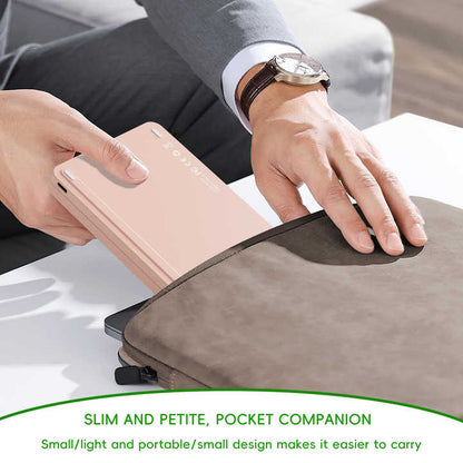 Green Ultra-Slim Foldable Bluetooth Keyboard - Portable Wireless Rechargeable Travel Keyboard for iOS Android Windows Devices