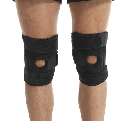 Pink Adjustable Knee Brace Support (Pair) with Dual Spring Stabilizers & Patella Gel Pad - Non-Slip for Sports Running Hiking