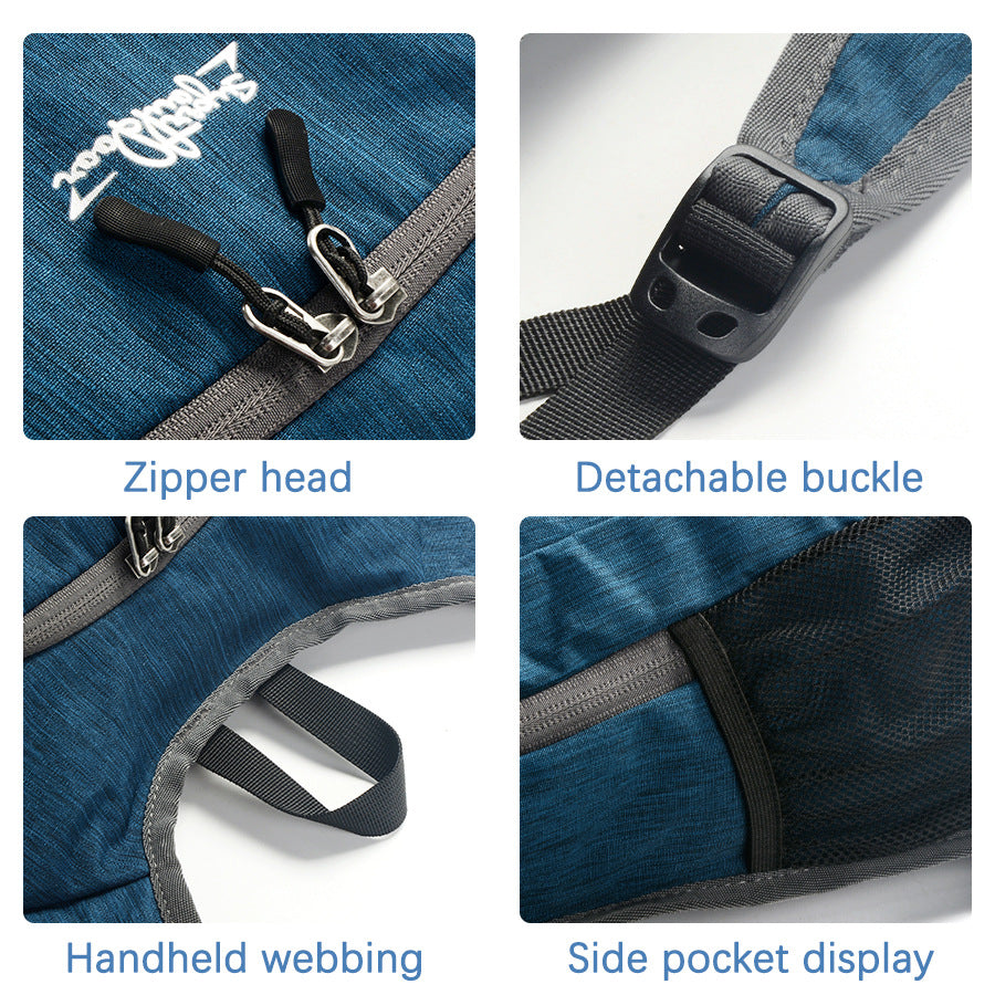 Grey Ultra Lightweight Packable Backpack - Foldable Daypack for Hiking & Travel