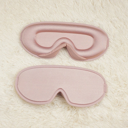Pink Set of 2 3D Contoured Sleep Eye Masks - Total Blackout Memory Foam Blindfold with Lycra