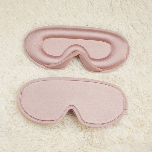 Pink Set of 2 3D Contoured Sleep Eye Masks - Total Blackout Memory Foam Blindfold with Lycra