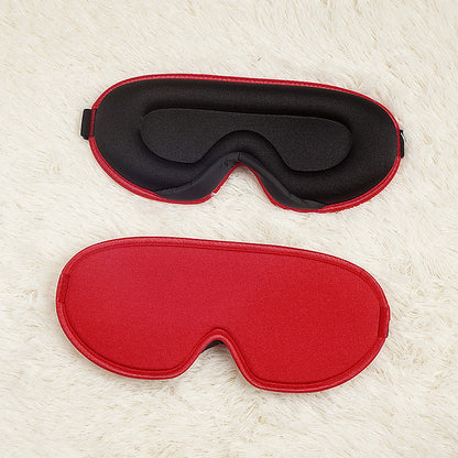 Red Set of 2 3D Contoured Sleep Eye Masks - Total Blackout Memory Foam Blindfold with Lycra