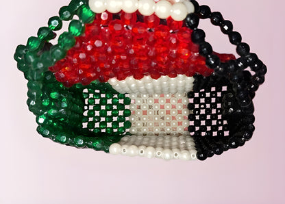 Handcrafted Palestine Flag Bag – Customizable Beaded Design