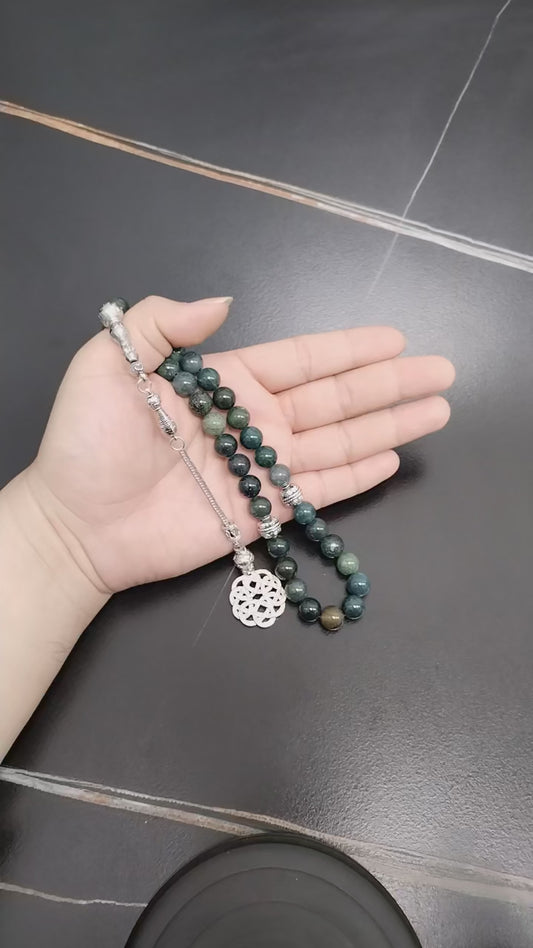 Authentic Arabic Style: Handcrafted Tasbih Agate and Misbaha Bracelets with Delicate Agate Beads